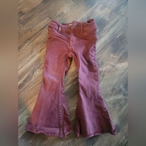 Maroon toddler flare jeans